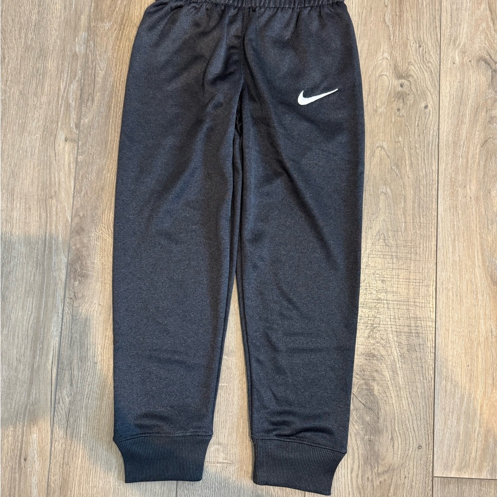 Nike Black Sweatpants with Elastic Waistband and Cuffed Ankles